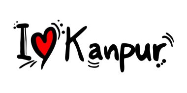 Hindistan 'ın Kanpur şehrinin yaratıcı tasarımı aşk mesajı