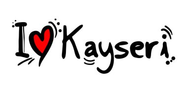 Türkiye 'nin Kayseri kentinin yaratıcı tasarımı aşk mesajı