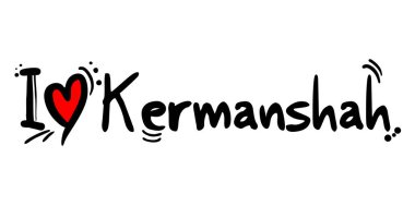 İran 'ın Kermanşah şehrinin yaratıcı tasarımı aşk mesajı