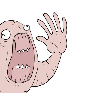 Mutant canavar çiziminin yaratıcı tasarımı