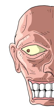 Canavar illüstrasyonunun yaratıcı tasarımı