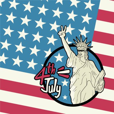 Amerikan bağımsızlık gününün yaratıcı tasarımı