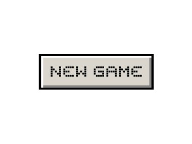 Yeni oyun iletisiyle retro düğmesinin yaratıcı tasarımı