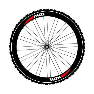 BTT bisiklet tekeri çiziminin yaratıcı tasarımı