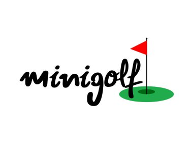 Minigolf simgesinin yaratıcı tasarımı