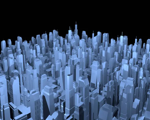 3D canlandırma şehir illüstrasyonunun güzel bir resmi