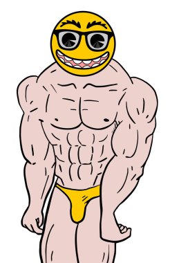 Gülümseme kas çiziminin yaratıcı tasarımı