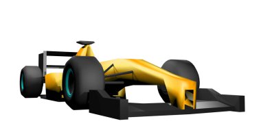 Render yarış arabasının güzel bir görüntüsü.