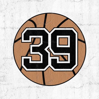 39 numaralı basketbol sembolünün güzel bir görüntüsü.