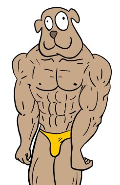 Güçlü köpeğin yaratıcı tasarımı