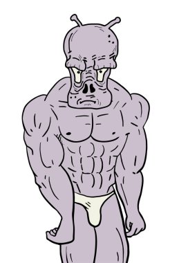 Güçlü canavarın yaratıcı tasarımı