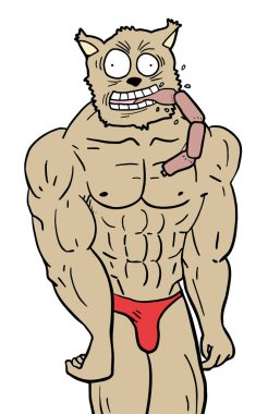 Güçlü asi köpeğin yaratıcı tasarımı