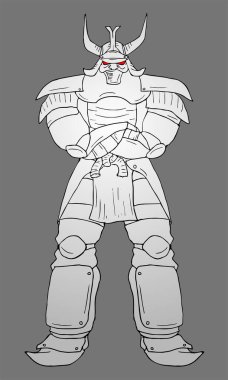 Samuray çiziminin yaratıcı tasarımı