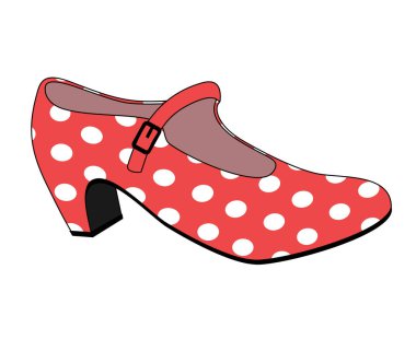 Polka ayakkabısının güzel görüntüsü.