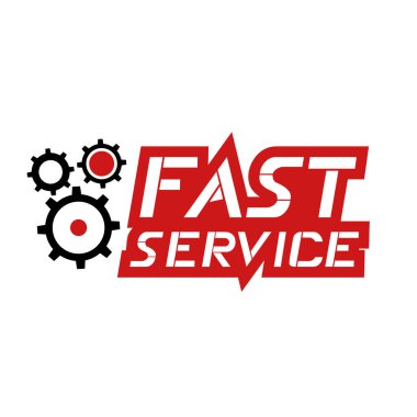 Hızlı servis simgesinin yaratıcı tasarımı