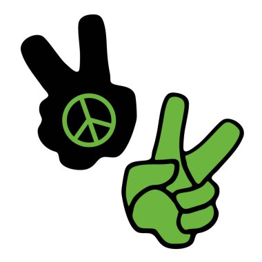 El barış sembolünün yaratıcı tasarımı