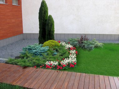 Doğa sahnesi ve yeşil tasarım 3D illüstrasyon içerir