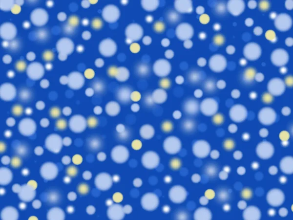 Синий Боке Фон Фон Синими Белыми Точками Эффект Снега — стоковое фото