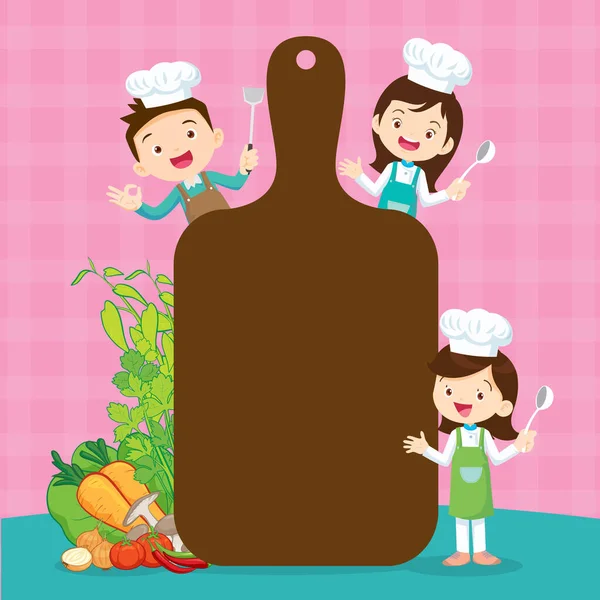 Modèle Conception Classe Cuisine Pour Enfants Menu Repas Cuisine Petit — Image vectorielle