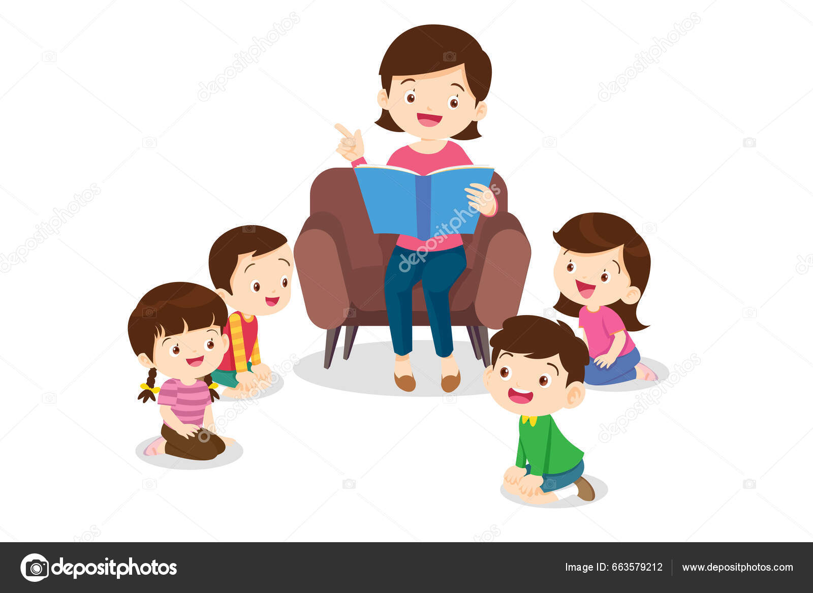 Семейное Чтение Сказок Детей Чтение Рассказ Книжной Сказки Story.