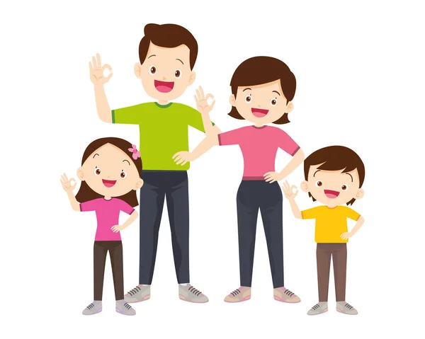 Glückliche Sportliche Aktivität Für Familien Mutter Vater Und Kind Beim — Stockvektor