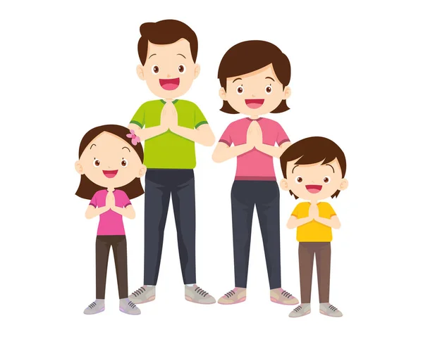 Glückliche Sportliche Aktivität Für Familien Mutter Vater Und Kind Beim — Stockvektor