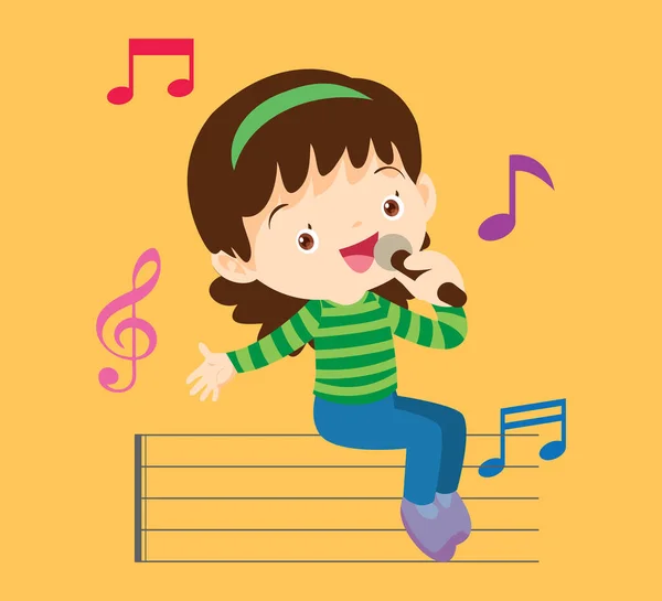 ミュージックキッズ 音楽学校の音楽コンセプト クラルトンは楽器で子供や子供を踊っています かわいい子供ミュージシャン 音楽を演奏するさまざまなアクション — ストックベクタ