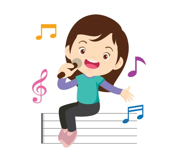 Musik Kids Play Musikkonzept Der Musikschul Cartoon Tanzen Kinder Und — Stockvektor