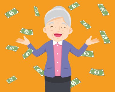 Nakit, para, döviz faturaları. Düşen para başarılı finans ve iş konsepti