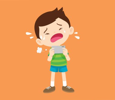 kızgın çocuk bağımlı cep telefonu