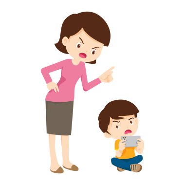 Aile, bağımlı telefona kızıyor.