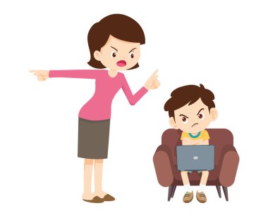 Aile, bağımlı telefona kızıyor.