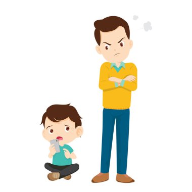 Aile, bağımlı telefona kızıyor.