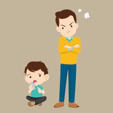 Aile, bağımlı telefona kızıyor.