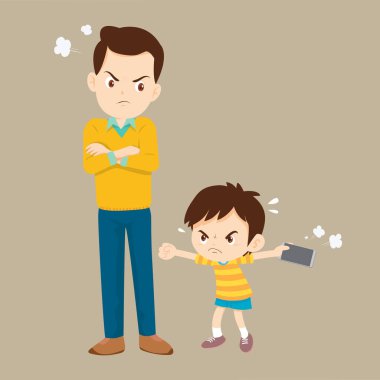 Aile, bağımlı telefona kızıyor.
