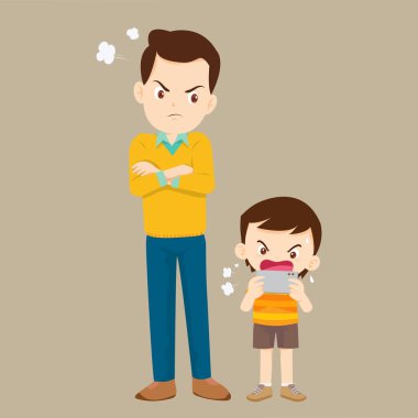 Aile, bağımlı telefona kızıyor.