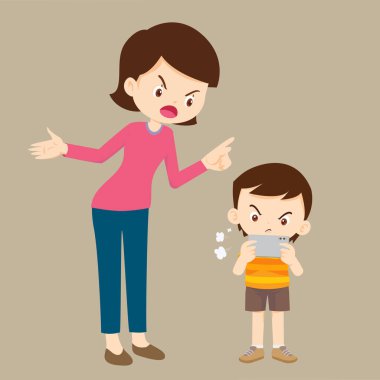 Aile, bağımlı telefona kızıyor.