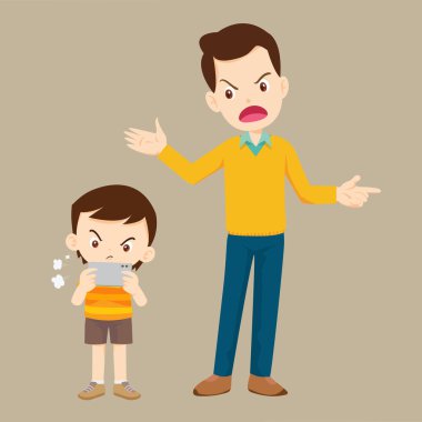 Aile, bağımlı telefona kızıyor.