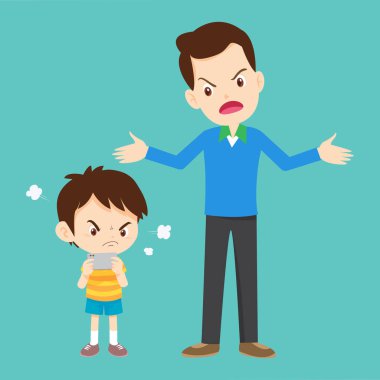 Aile, bağımlı telefona kızıyor.