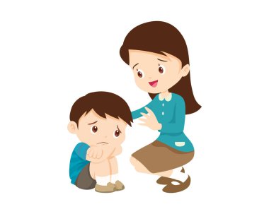 Aileleri olan üzgün çocukları teselli etmek