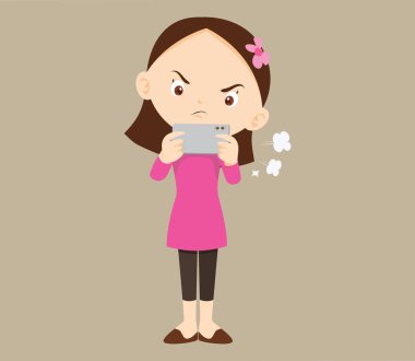 kızgın çocuk bağımlı cep telefonu