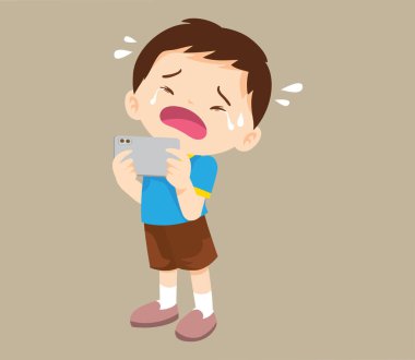 kızgın çocuk bağımlı cep telefonu
