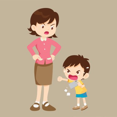 Aile, bağımlı telefona kızıyor.