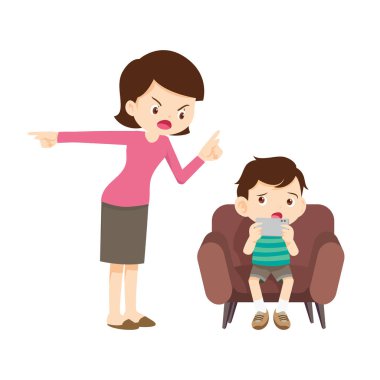 Aile, bağımlı telefona kızıyor.