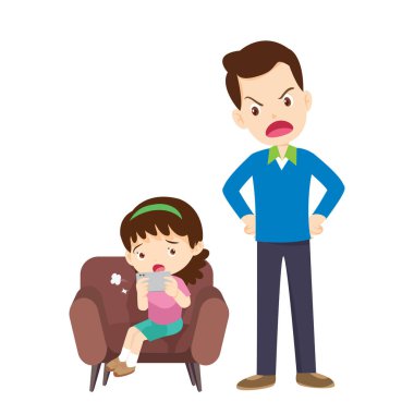 Aile, bağımlı telefona kızıyor.