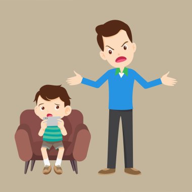 Aile, bağımlı telefona kızıyor.