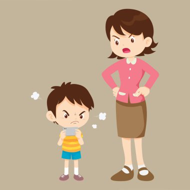 Aile, bağımlı telefona kızıyor.