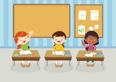 sınıftaki öğrenciler ve öğretmenler eğitim kavramını öğreniyorlar