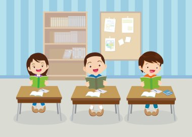 sınıftaki öğrenciler ve öğretmenler eğitim kavramını öğreniyorlar