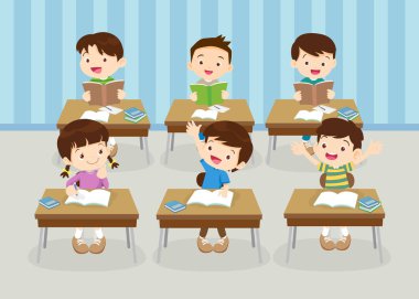 sınıftaki öğrenciler ve öğretmenler eğitim kavramını öğreniyorlar